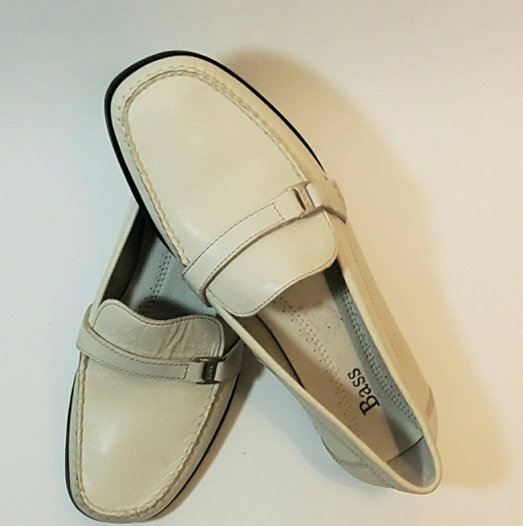 Bass Shoes - 👠Cream Leather Bass Woodberry Loafers